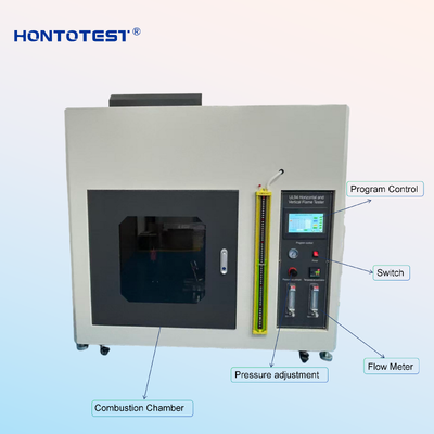 HT-408PT-PL UL94 Plastic Horizontal & Vertical Combustion Tester, Flammability Rating Test Machine for HB V0-V2 5VA/5VB